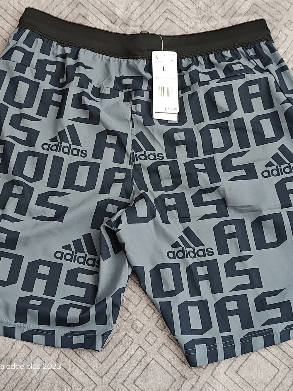 Adidas M AXIS BOS Navy and Legend Blue Logo-Print Training Shorts Size Large